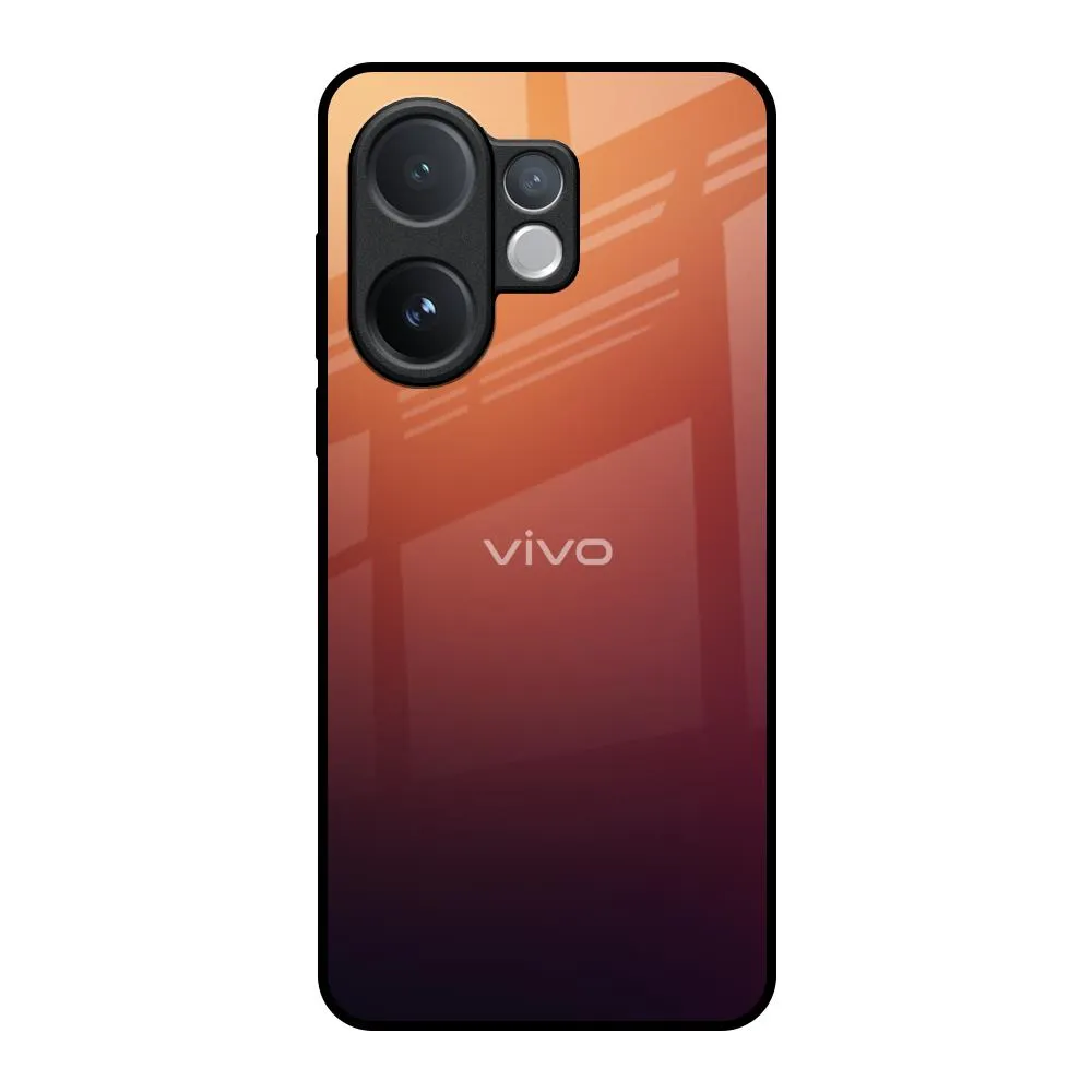 Classic Texture Sunset Background Glass Case for Vivo V60 5G