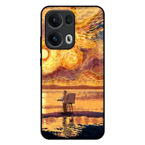 Sunset Vincent Glass Case for Oppo Reno13 Pro 5G Soft Finish Texture Light Build