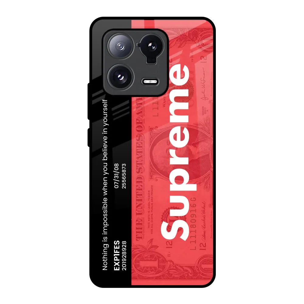 Supreme Ticket Glass Case for Mi 13 Pro Smooth Shape