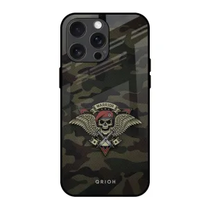 Army Warrior Glass Case for iPhone 15 Pro Max Matte Edge Slim Fit Design