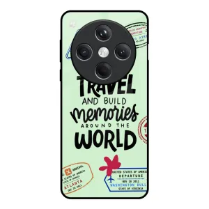 Slim Design Travel Stamps Glass Case for Oppo Find X8 5G