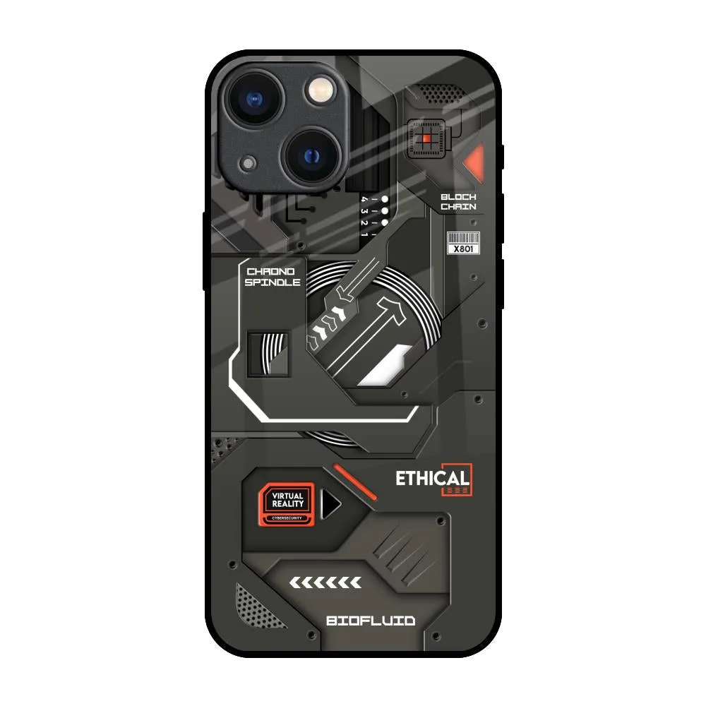 Tech Aesthetics Glass Case for iPhone 14 Plus Cushioned Edge Easy Grip