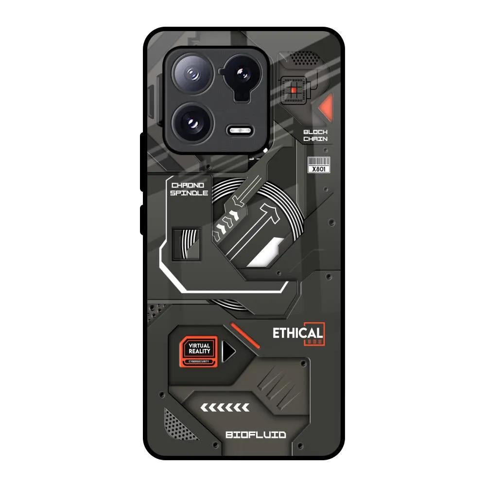 Tech Aesthetics Glass Case for Mi 13 Pro Durable touch Carbon Fiber