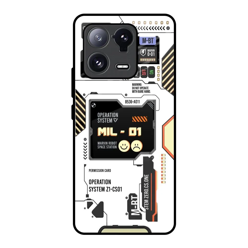 Light Finish Printed Artwork Tech Display Glass Case for Mi 13 Pro