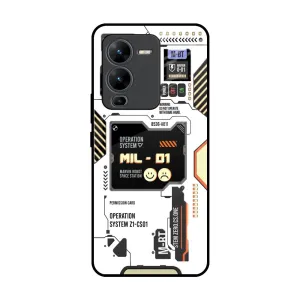 Compact Build Ergonomic grip Tech Display Glass Case for Vivo V25 Pro