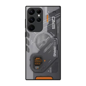 Compact Grip Soft Shield Tech Lifestyle Glass Case for Samsung Galaxy S22 Ultra 5G