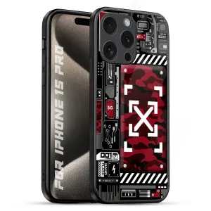 Hybrid Protection Technology Art Glass Case for iPhone 15 Pro