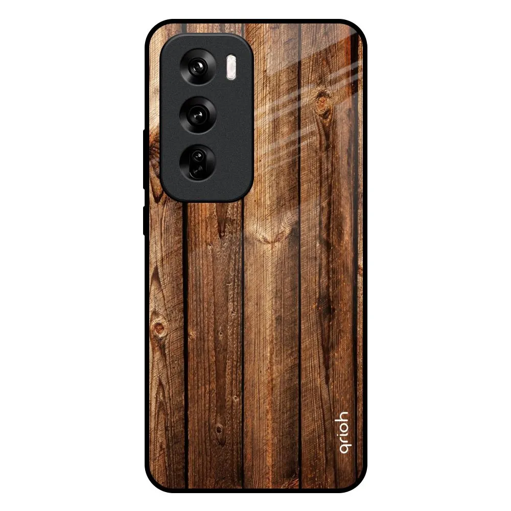 Timber Printed Glass Case for Oppo Reno 12 Pro 5G Soft Protection Layer Modern feature