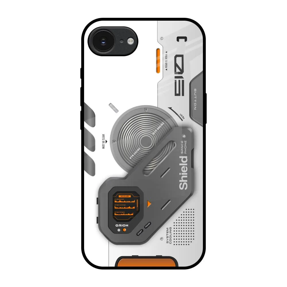 Liberty Cyber Glass Case for Apple iPhone 16e Elegant Detail