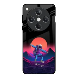 Gloss Finish Design Retro Astronaut Glass Case for Oppo Find X8 5G
