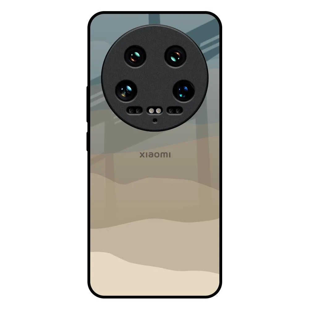 Abstract Mountain Pattern Glass Case for Mi 14 Ultra 5G Premium Texture Design Protective Finish