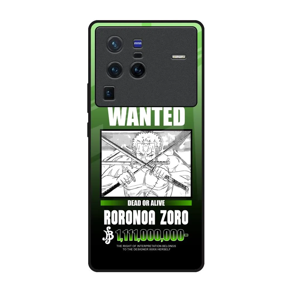 Zoro Wanted Glass Case for Vivo X80 Pro 5G Durable Shape