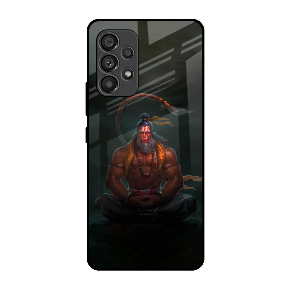 Comfort Detail Edge Shield Lord Hanuman Animated Glass Case for Samsung Galaxy A53 5G