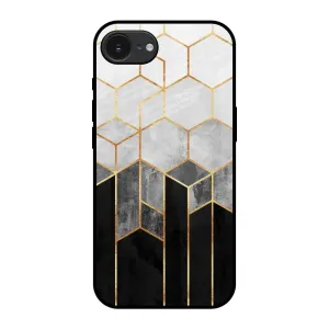 Soft Look Texture Tricolor Pattern Glass Case for Apple iPhone 16e