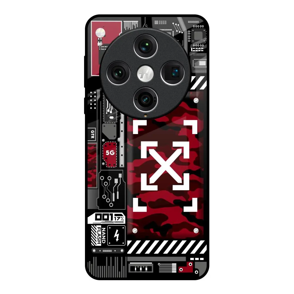 Technology Art Glass Case for Oppo Find x8 Pro Protective Pattern