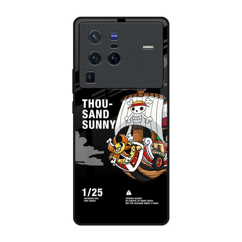 Thousand Sunny Glass Case for Vivo X80 Pro 5G Tactile Buttons