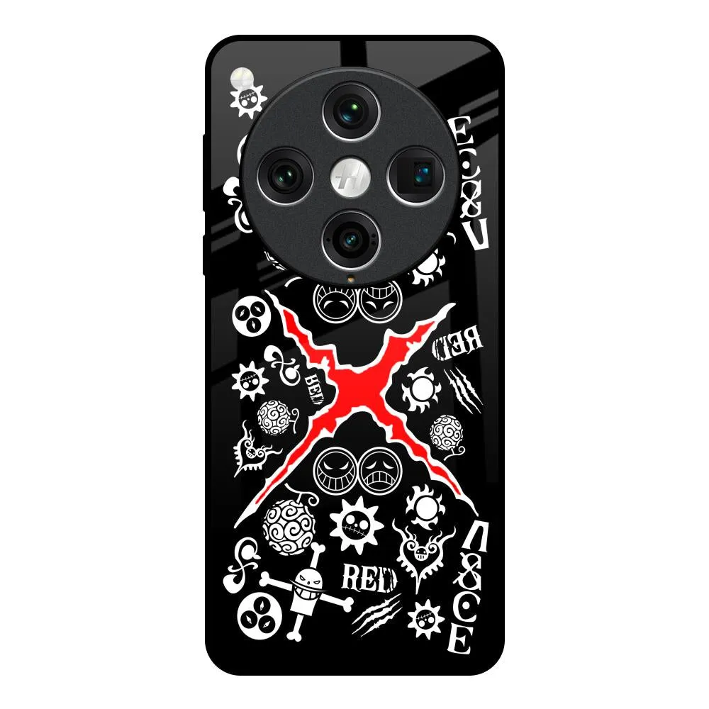 Rugged Surface Build Polished Finish Red Zone Glass Case for Oppo Find x8 Pro