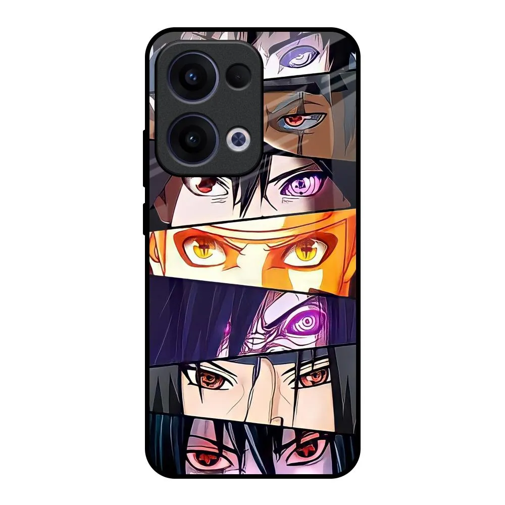 Portable Grip Versatile Design Anime Eyes Glass Case for Oppo Reno13 5G