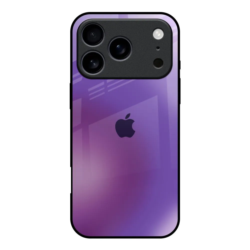 Textured Comfort Matte Shield Ultraviolet Gradient Glass Case for iPhone 17 Pro