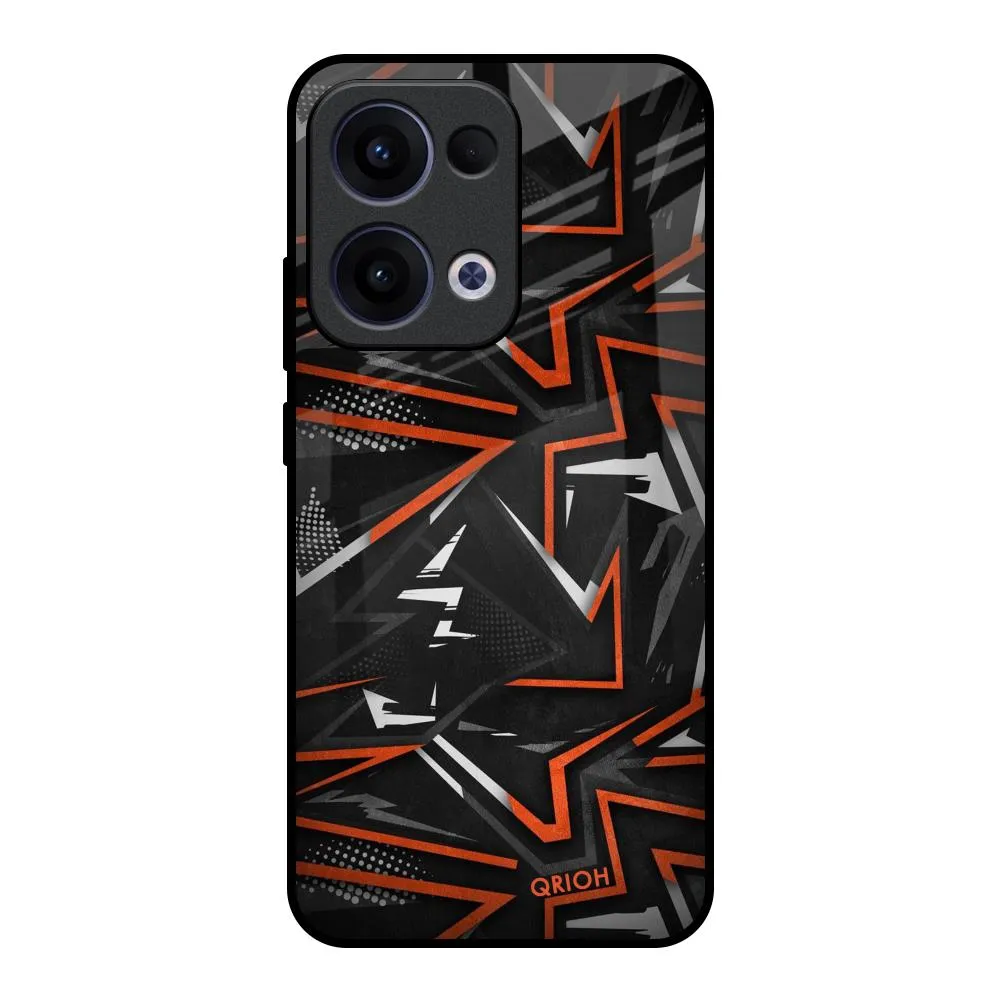 Refined Pattern Vector Art Glass Case for Oppo Reno13 5G