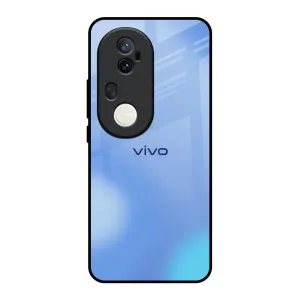 Grip Assist Elegant Pattern Vibrant Blue Texture Glass Case for Vivo T4 Ultra 5G