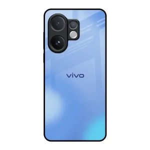 Modern Touch Vibrant Blue Texture Glass Case for Vivo V60 5G