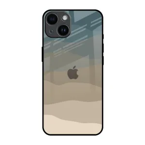 Anti glare Abstract Mountain Pattern Glass Case for iPhone 14