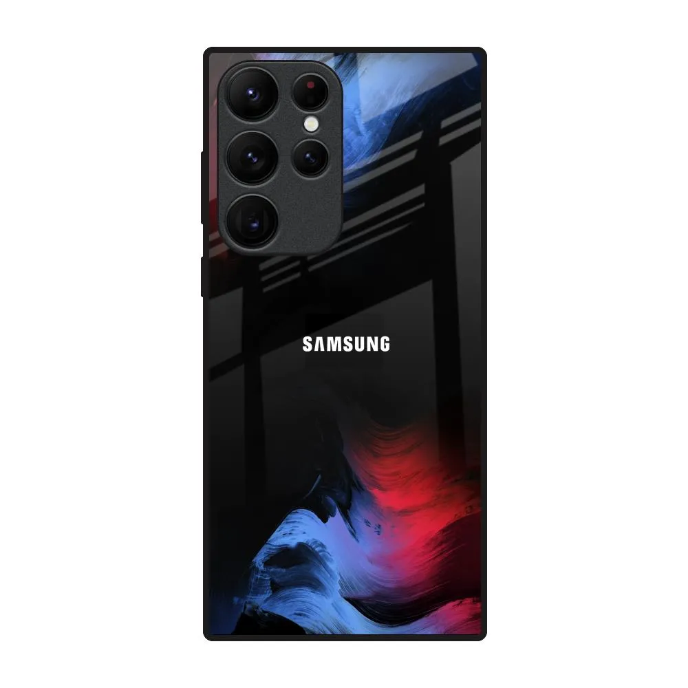 Fine Art Wave Glass Case for Samsung Galaxy S22 Ultra 5G Modern Edge