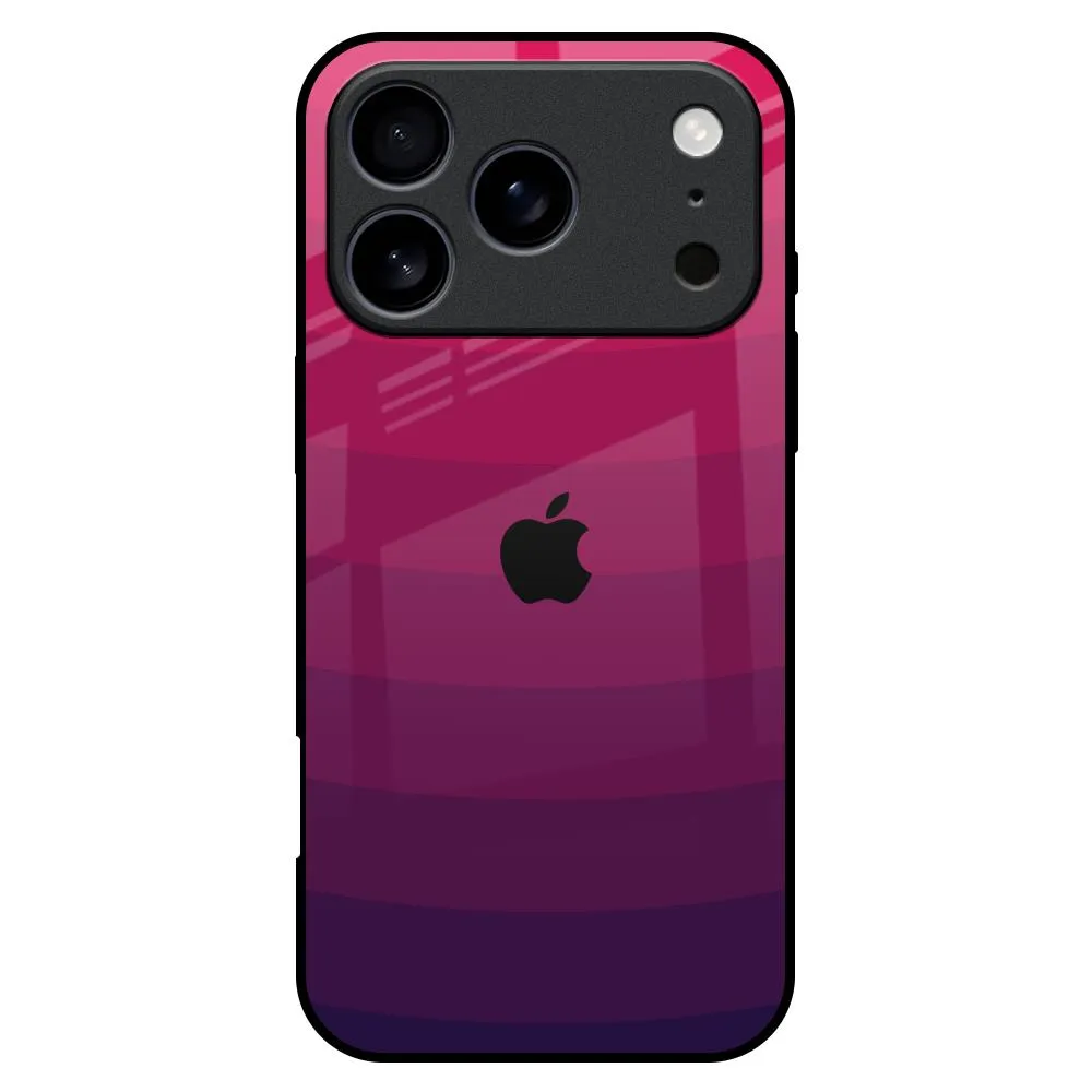 Protective Edge Layer Durable Design Wavy Pink Pattern Glass Case for iPhone 17 Pro Max