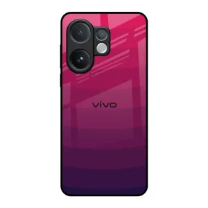 High Durability Wavy Pink Pattern Glass Case for Vivo V60 5G