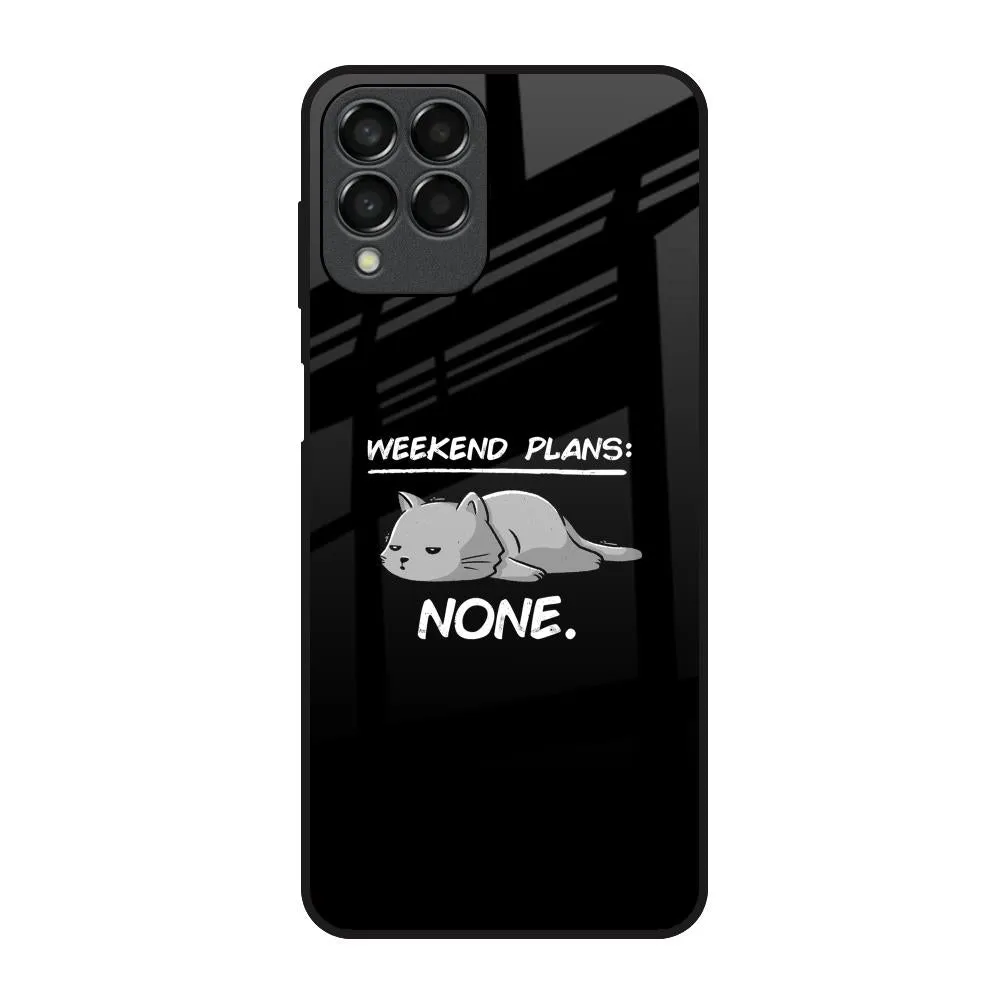 Luxury Pattern Soft touch layer Weekend Plans Glass Case for Samsung Galaxy M53 5G