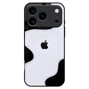 Wheat Cream Wavy Glass Case for iPhone 17 Pro Max Transparent Edge Hybrid Pattern Texture