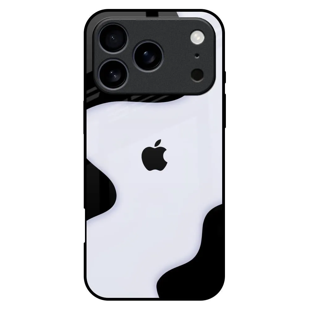 Wheat Cream Wavy Glass Case for iPhone 17 Pro Max Transparent Edge Hybrid Pattern Texture