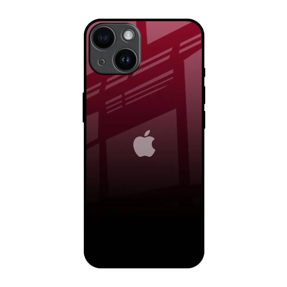 Marble finish Flexible frame Wine Red Glass Case For iPhone 14