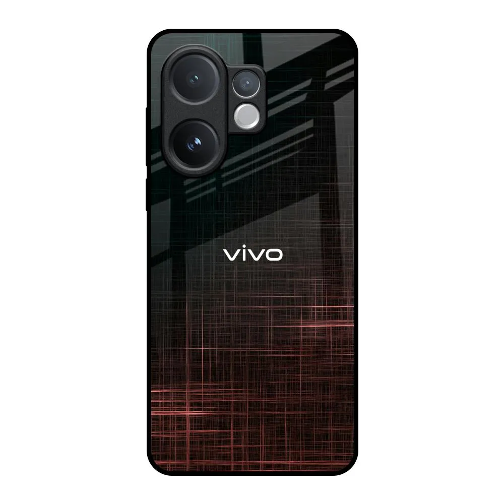 Wooden Mat Glass Case for Vivo V60 5G Flexible Edge