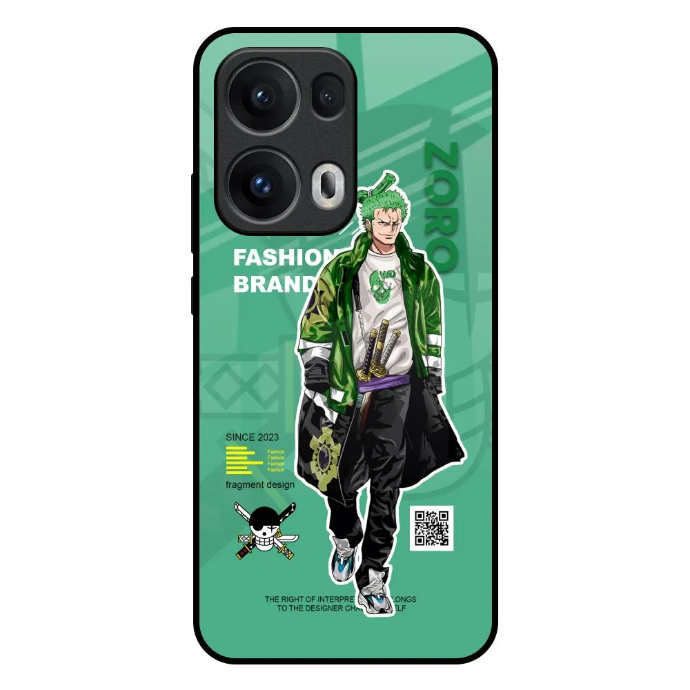 Zoro Bape Glass Case for Oppo Reno13 Pro 5G Soft Silicone